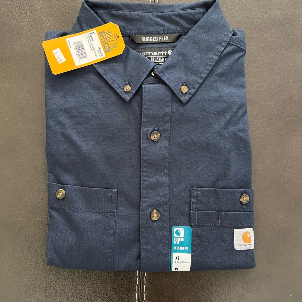 Carhartt Rugged Fit Men’s Midweight Canvas Long-Sleeve Shirt
